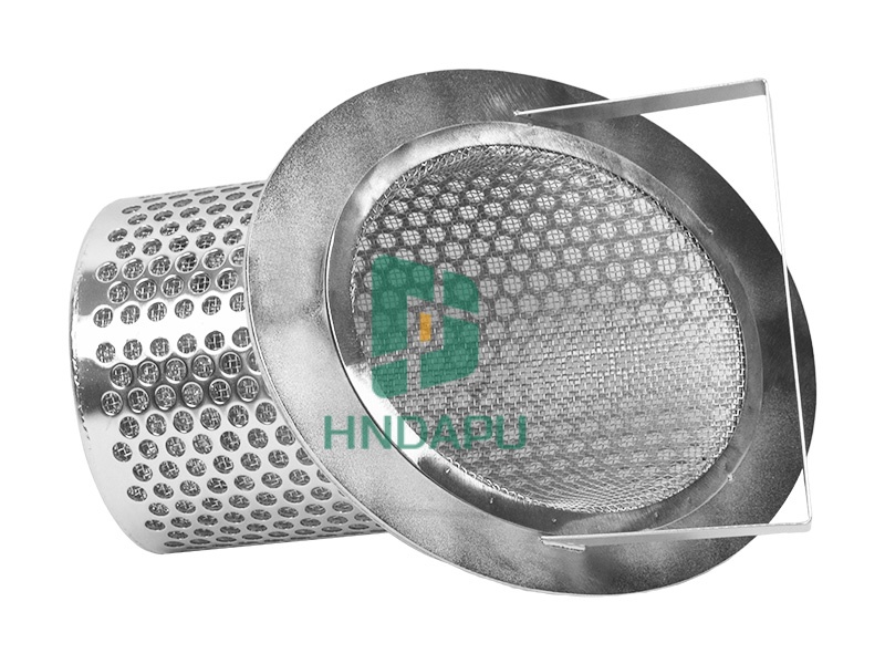 不锈钢斜口提篮滤芯 186*333篮式过滤器滤网